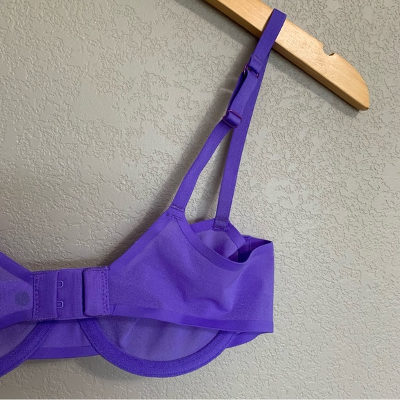 Smoothez by Aerie Size 34B Purple Unlined Sheer Mesh Underwire Bra NWT - Picture 6 of 13